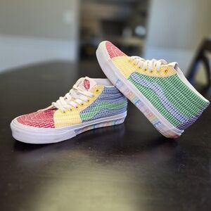 Vans Sk8-Hi Pride Rainbow Patchwork High Top Sneakers Men 6 Women 7.5